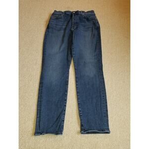 Womens Jeans-7 FOR ALL MANKIND-blue stretch denim "b(air)" button fly-28